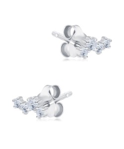 Shining Designed Silver Stud Earring STS-6276